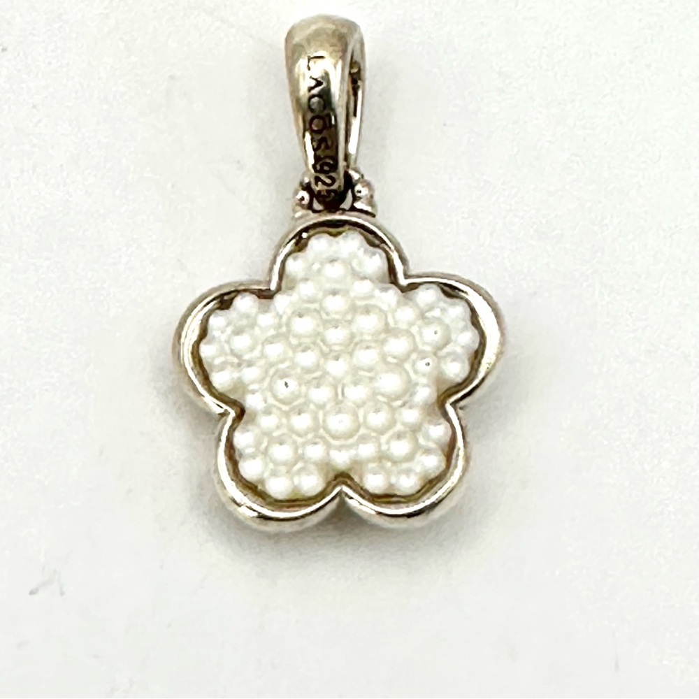 Lagos Silver & Mother Of Pearl “ Love Me Not” Pendant